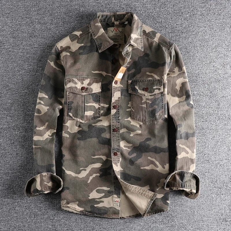 Camisa camuflaje hombre – Camisa larga de manga para outdoor