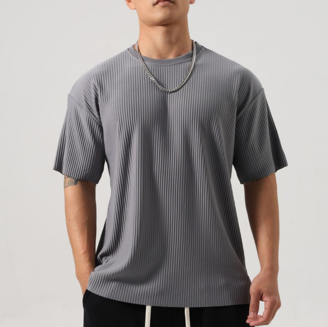 Camiseta Deportiva Hombre – Manga Larga Rayada y Corte Amplio Ideal Primavera Otoño