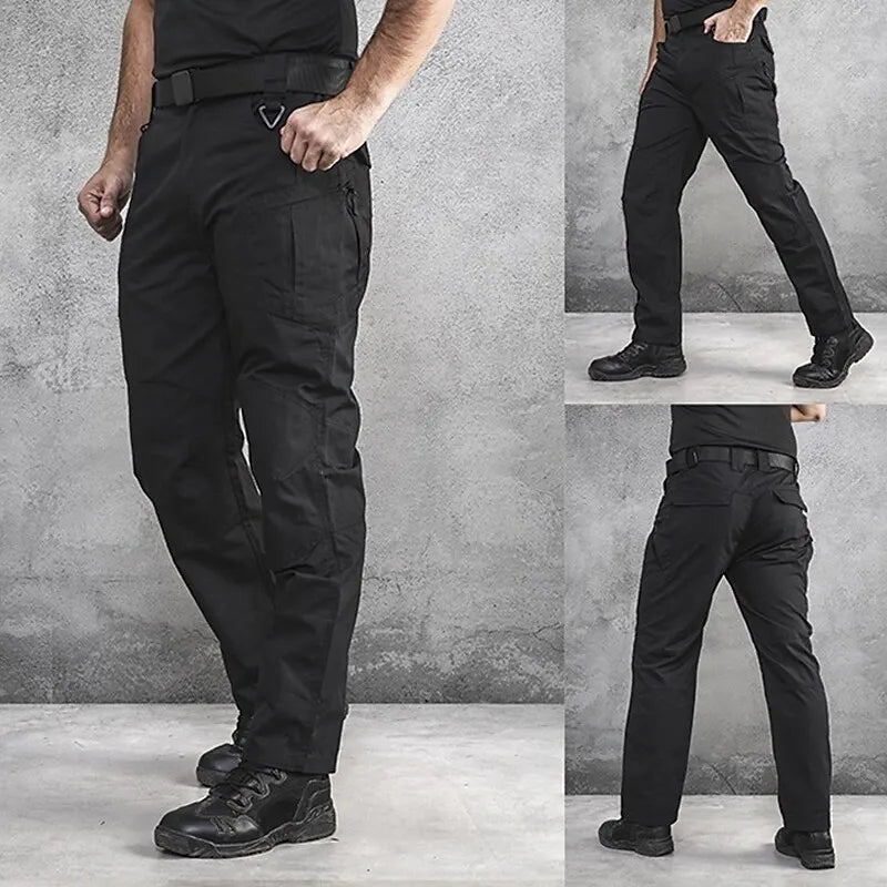 Pantalones cargo tácticos – Pantalones con cintura ajustable y diseño funcional