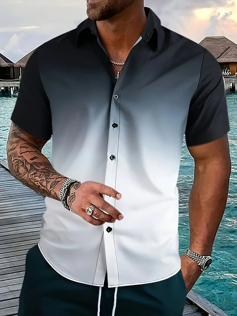 Camisa ligera de manga corta – Camisa de primavera verano fresca y cómoda