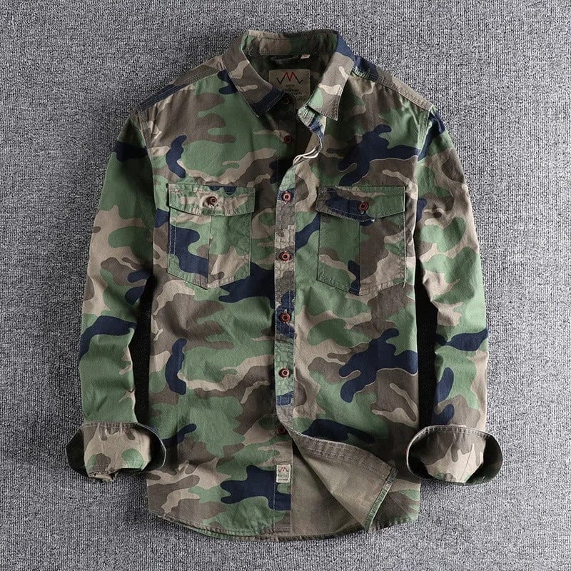 Camisa camuflaje hombre – Camisa larga de manga para outdoor