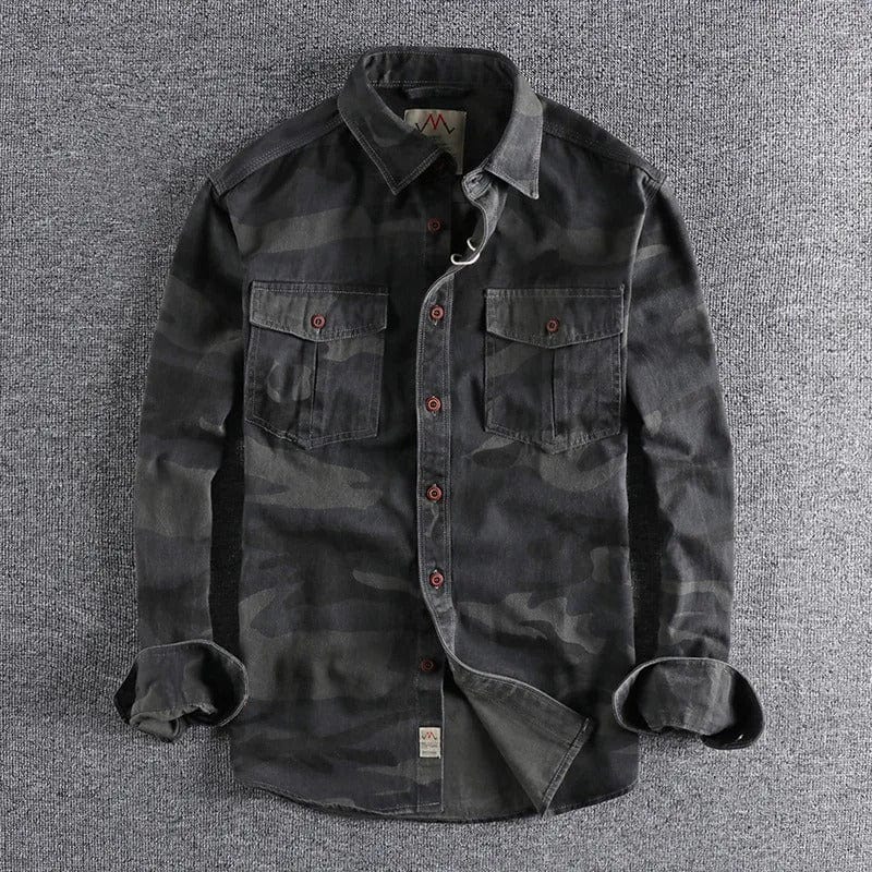 Camisa camuflaje hombre – Camisa larga de manga para outdoor