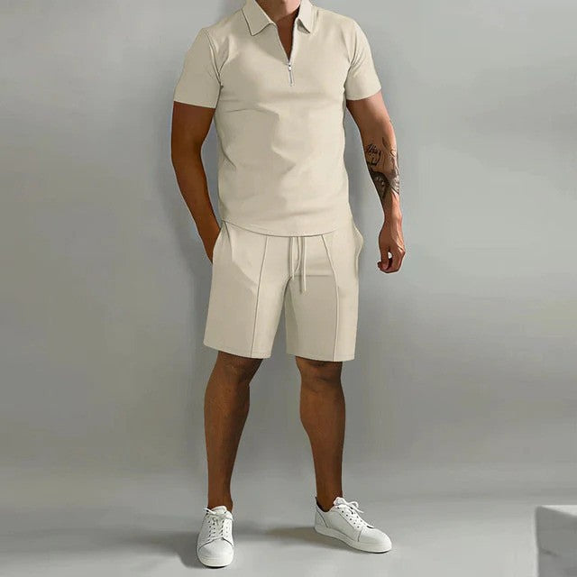 Conjunto polo y pantalón corto elegante – Ropa de verano chic y cómoda para hombre