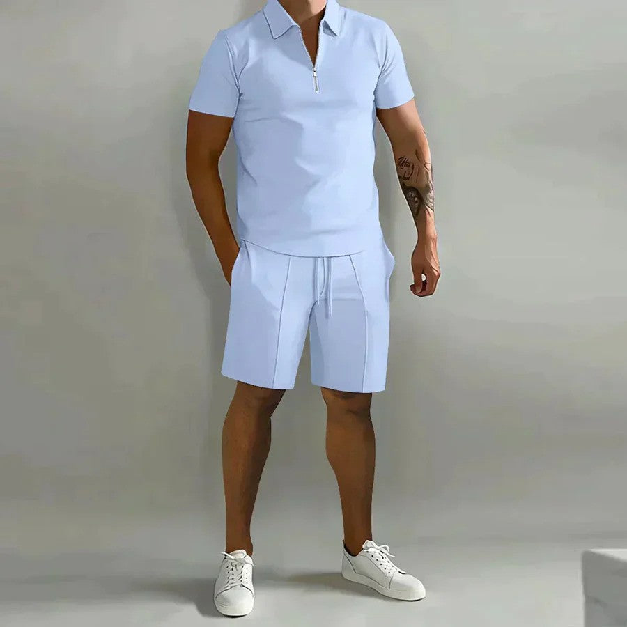 Conjunto polo y pantalón corto elegante – Ropa de verano chic y cómoda para hombre