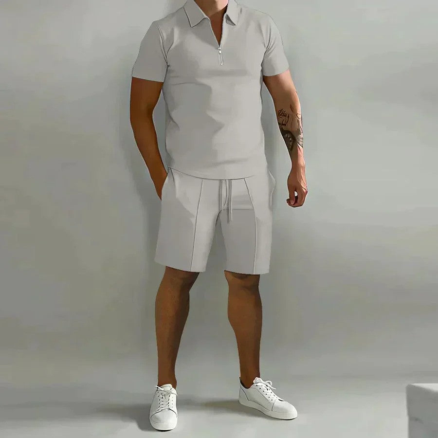 Conjunto polo y pantalón corto elegante – Ropa de verano chic y cómoda para hombre