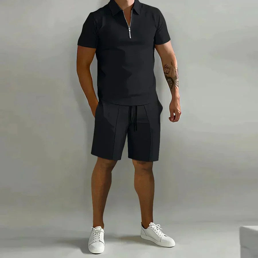 Conjunto polo y pantalón corto elegante – Ropa de verano chic y cómoda para hombre