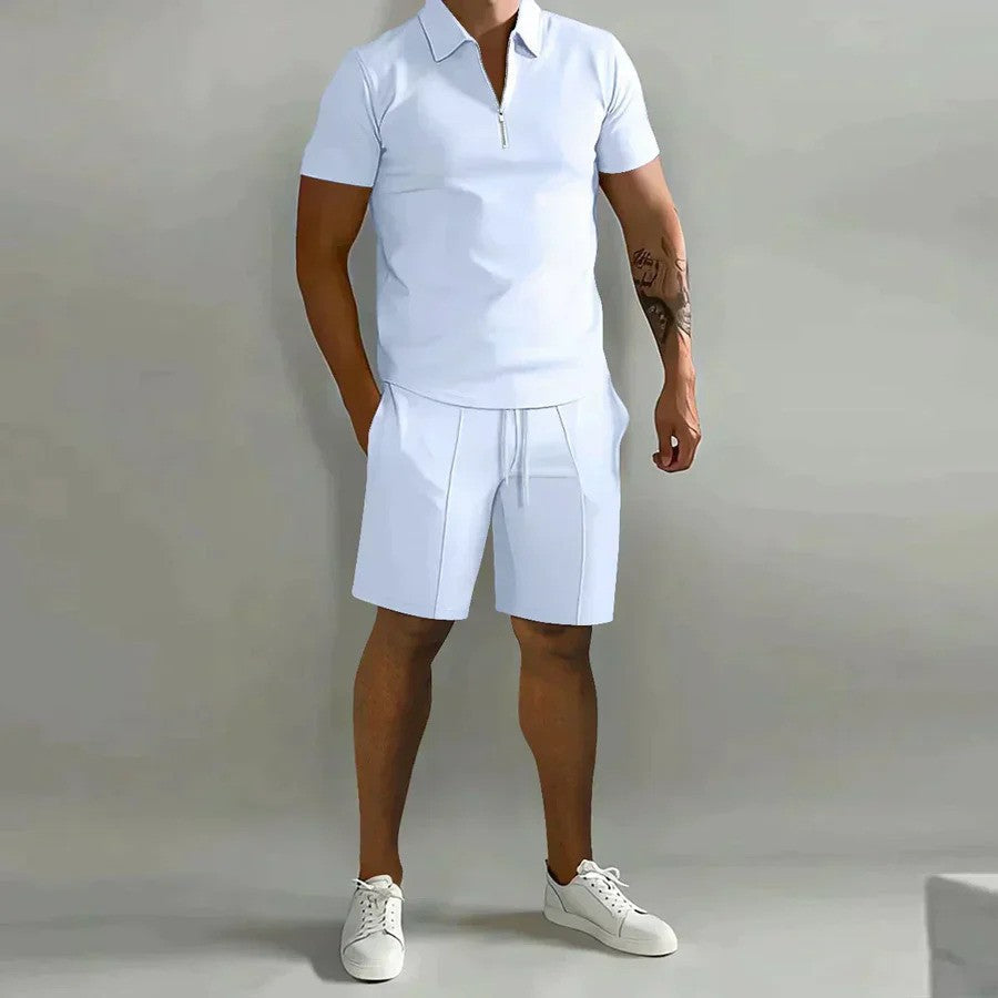 Conjunto polo y pantalón corto elegante – Ropa de verano chic y cómoda para hombre