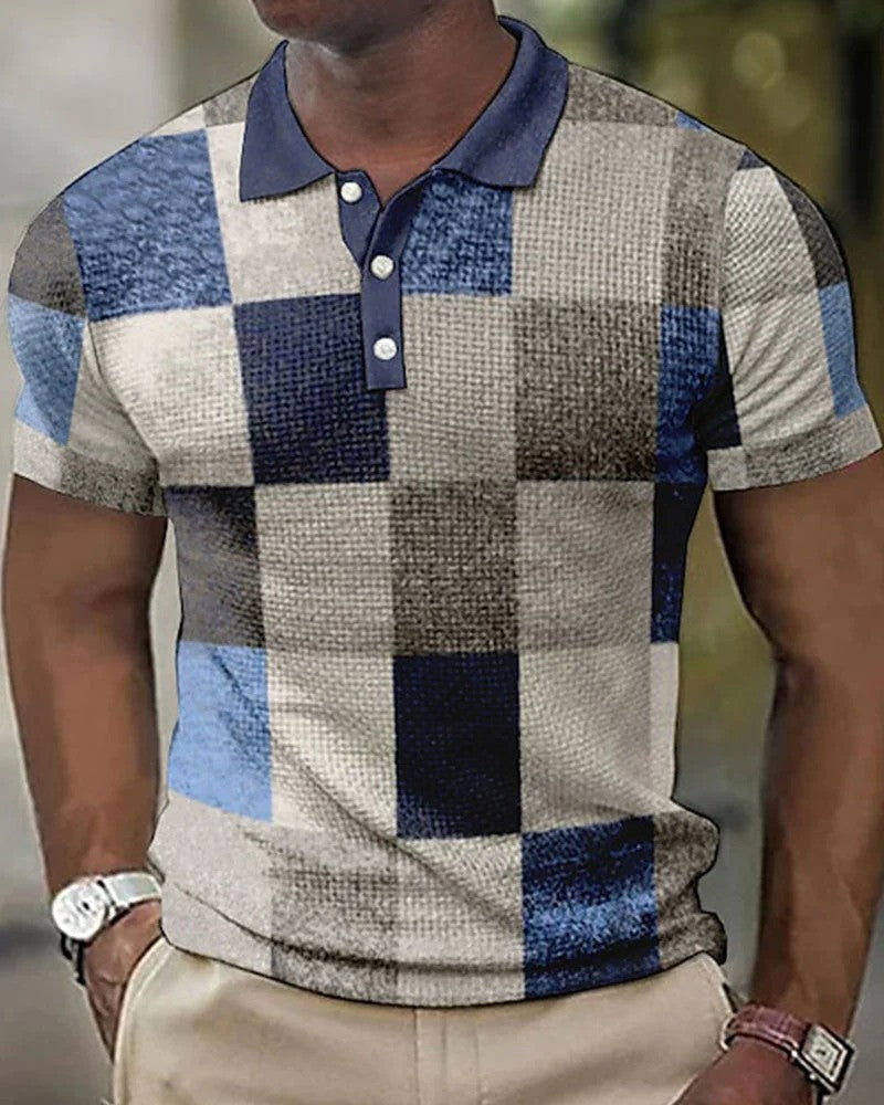 Camisa de verano a rayas – Camisa clásica ligera y fresca para hombre