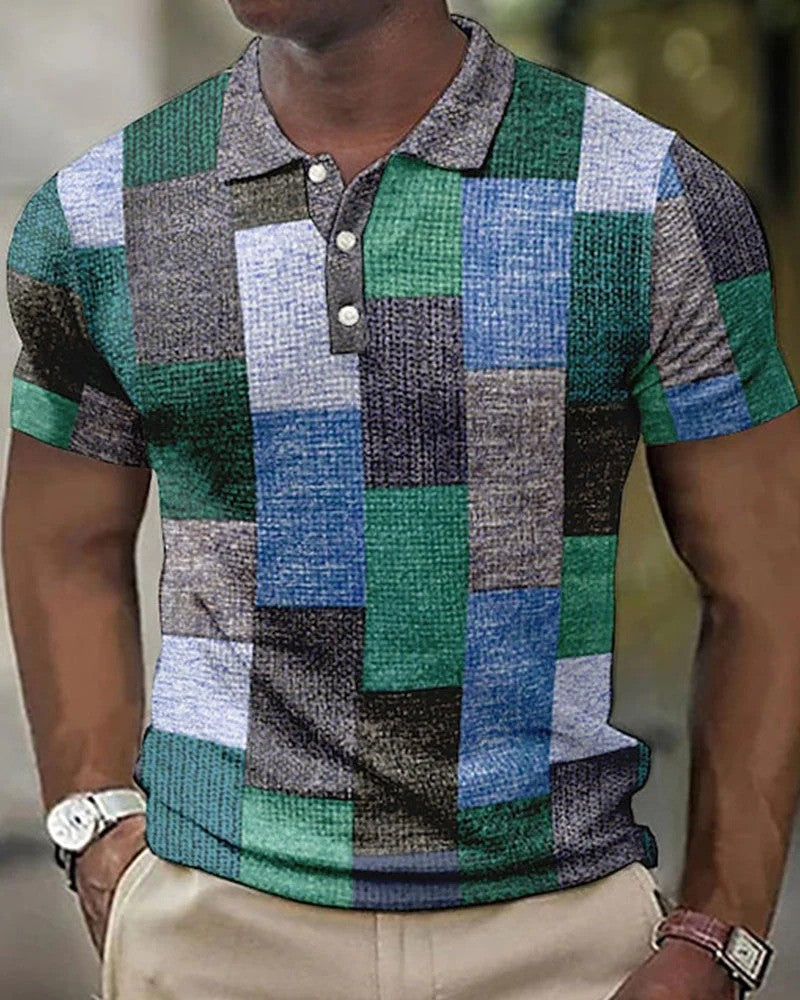 Camisa de verano a rayas – Camisa clásica ligera y fresca para hombre