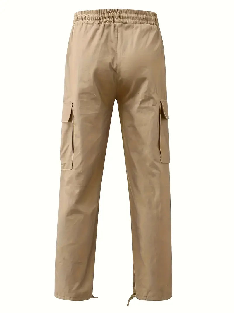 Pantalón cargo ajustable hombre – Pantalón con cordón y diseño práctico