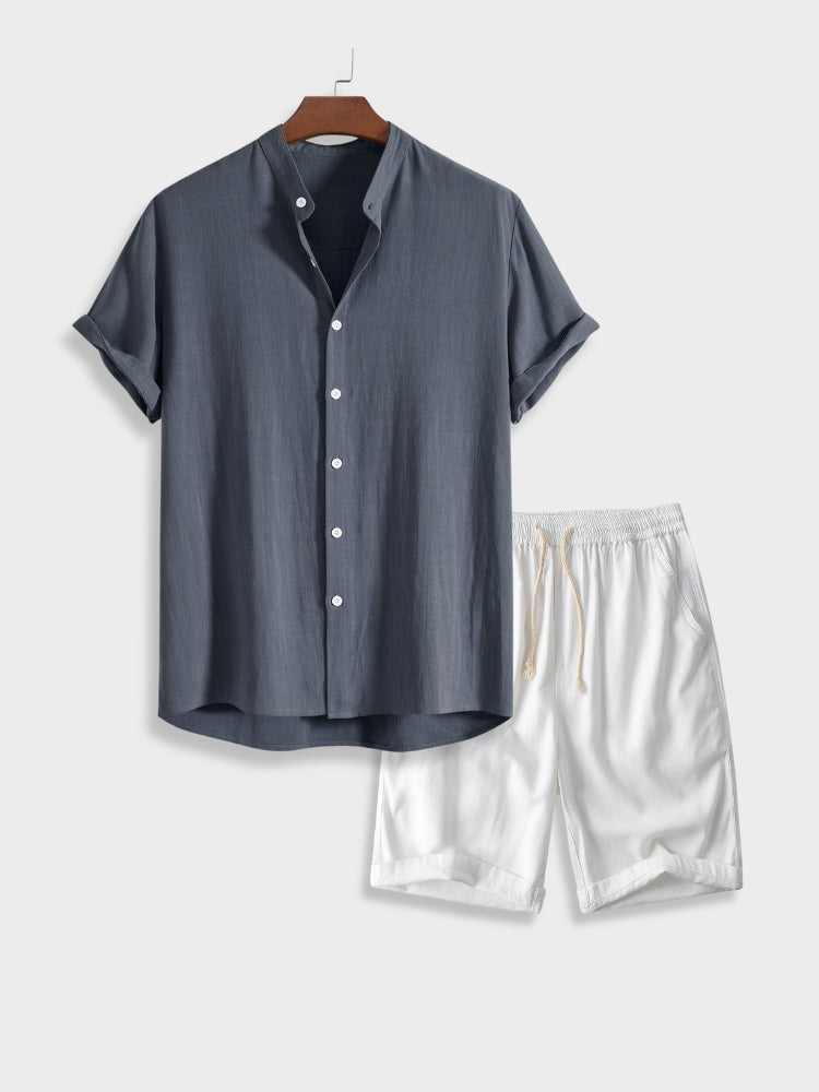 Conjunto Casual Hombre – Camisa y Short Trendy para Verano