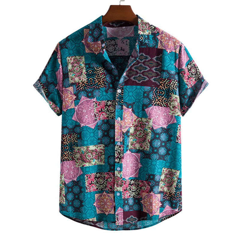 Camisa bohemia hombre – Polo único con estampado original y estilo moderno