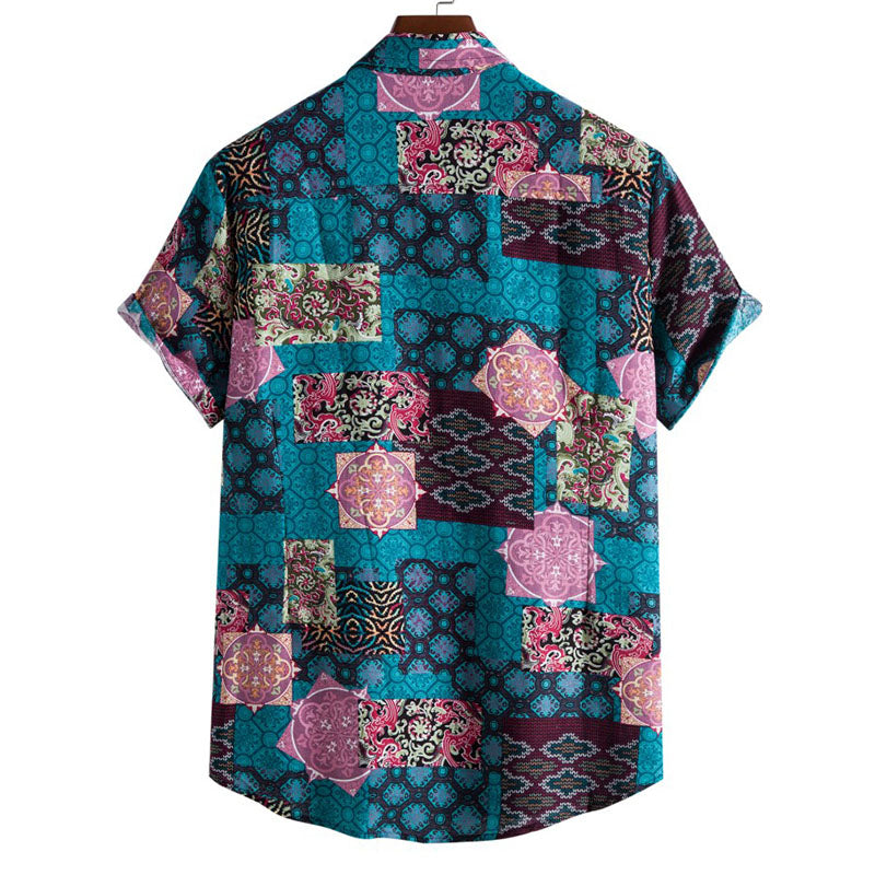 Camisa bohemia hombre – Polo único con estampado original y estilo moderno