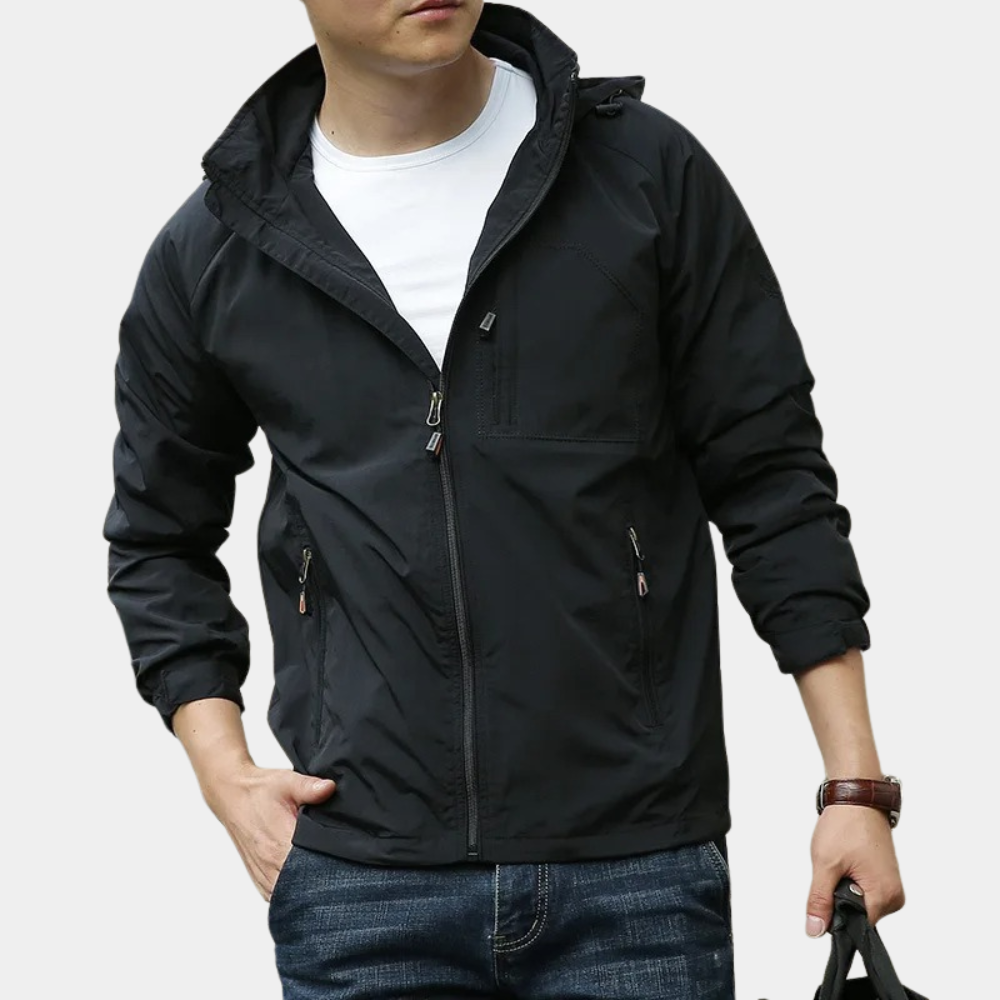 Chaqueta impermeable hombre – Chaqueta transpirable de media temporada ligera y cómoda