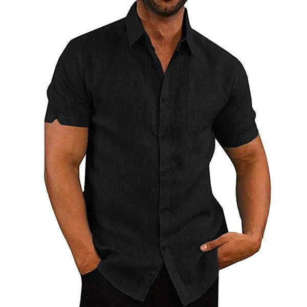 Camisa de lino hombre verano – Camisa ligera y fresca para días calurosos