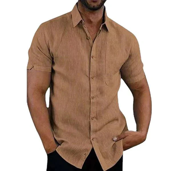 Camisa de lino hombre verano – Camisa ligera y fresca para días calurosos