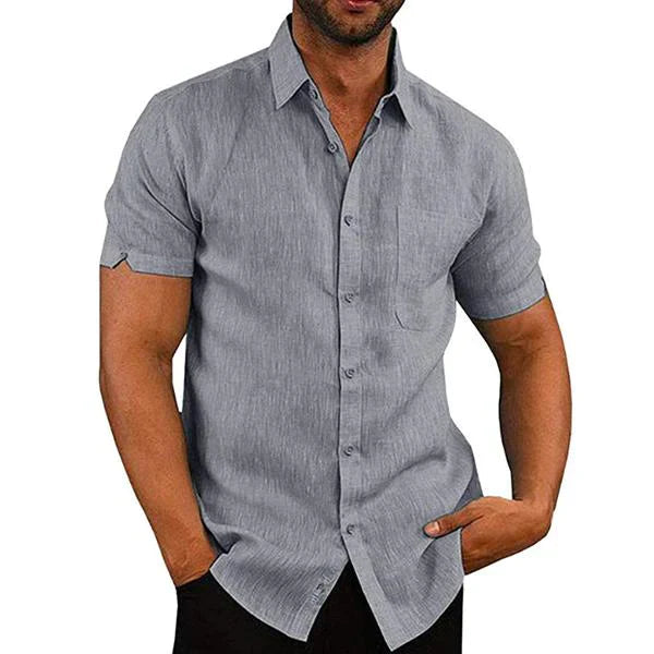 Camisa de lino hombre verano – Camisa ligera y fresca para días calurosos