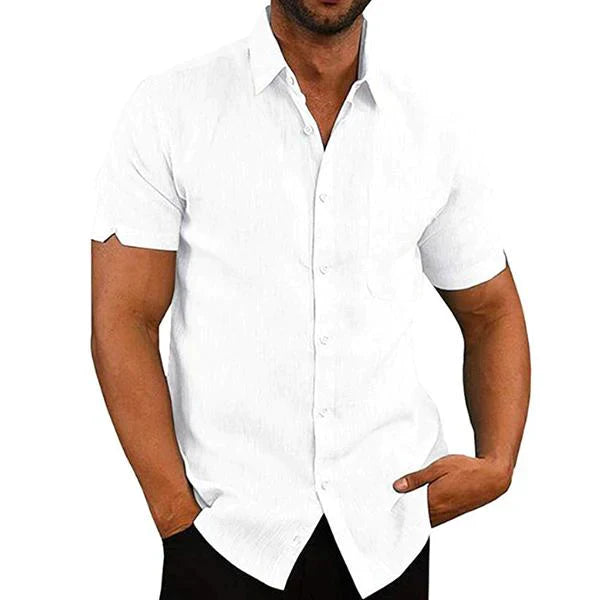 Camisa de lino hombre verano – Camisa ligera y fresca para días calurosos