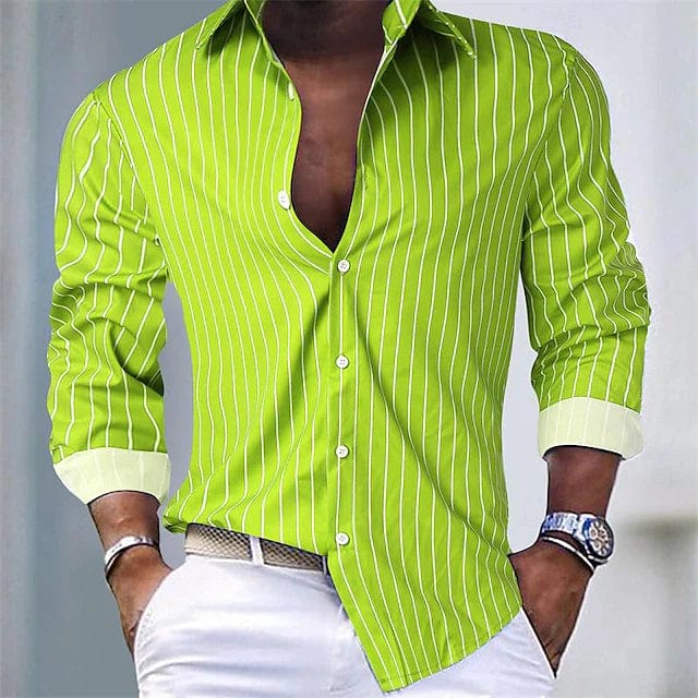 Camisa Casual Hombre – Camisa a Rayas Ligera y Elegante